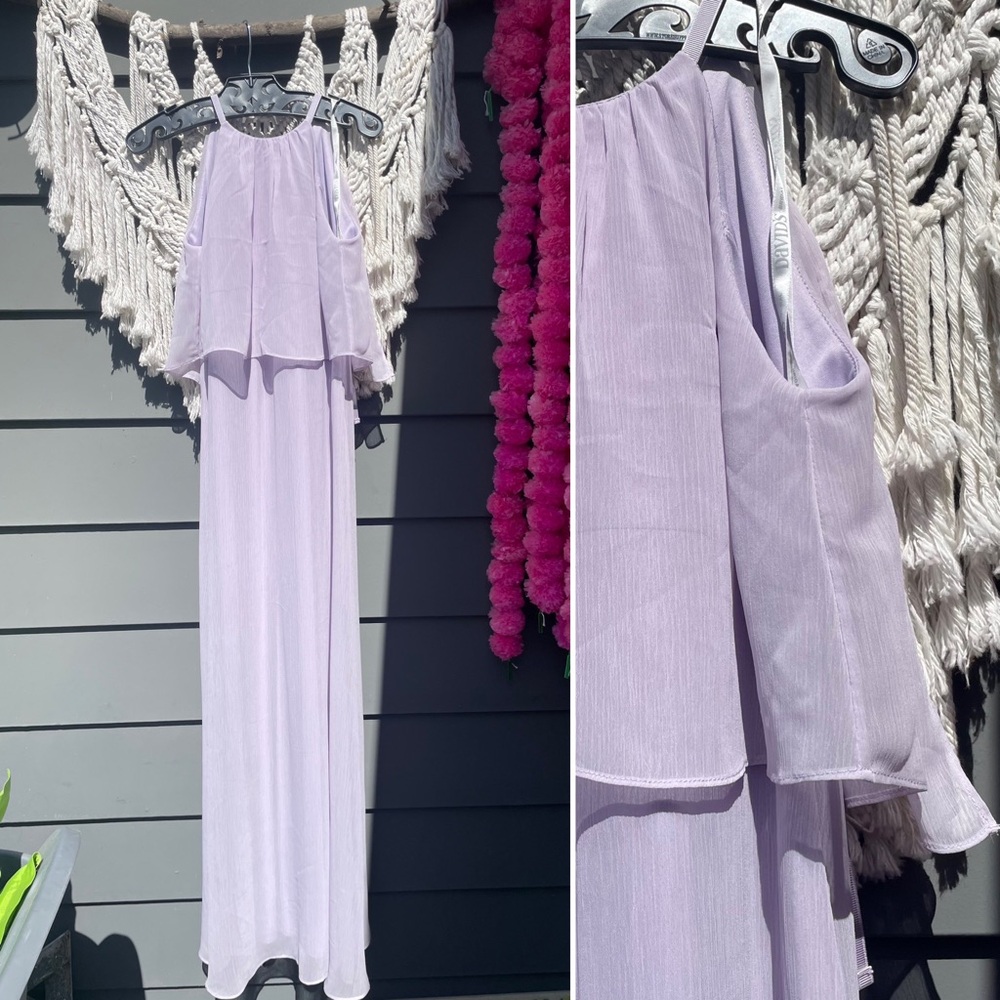 David’s Bridal Lavender Maxi Gown Dress kid’s 12